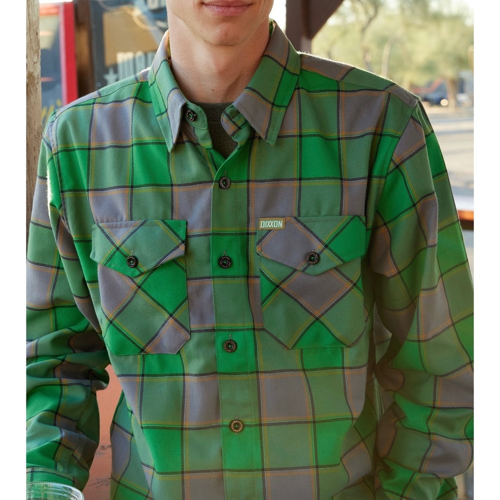 Dixxon Flannel Company The Auld Pub Plaid Mens Shirt Green Large